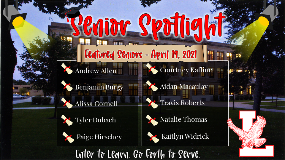 Senior Spotlights - Week of April 19​th​ 