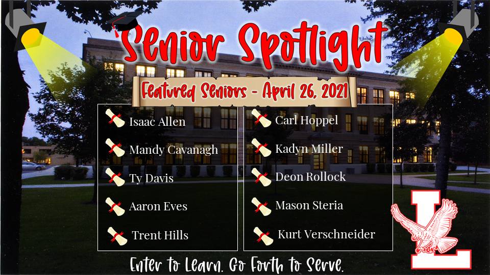 Senior Spotlights - Week of April 26th​ 