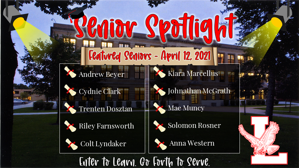 Senior Spotlights - Week of April 12th